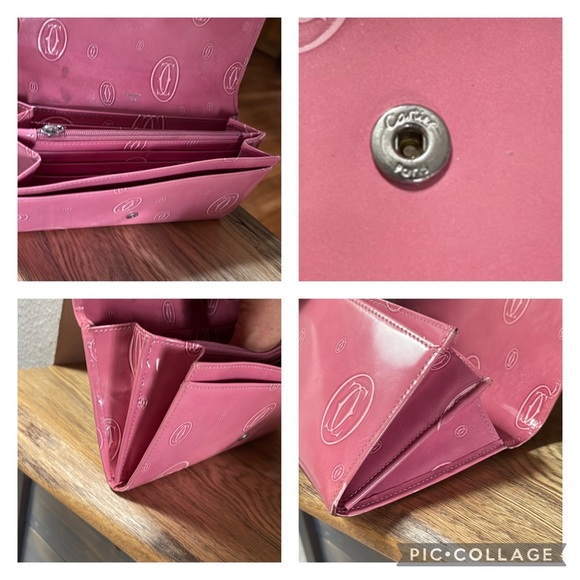 Authentic Cartier Pink Patent Wallet - Picture 8 of 16